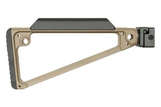 Midwest Industries Triangle Side Folding Stock has a polymer cheek piece